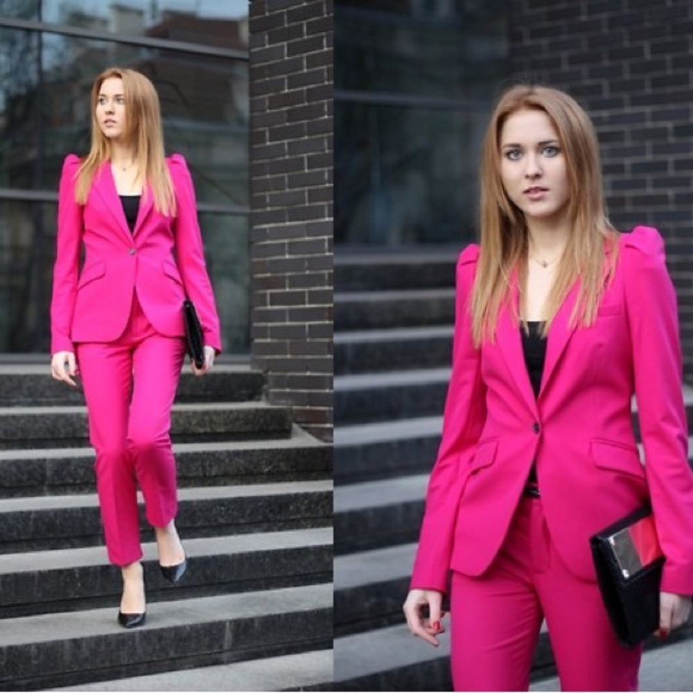 Pink Blazer and Pant Set